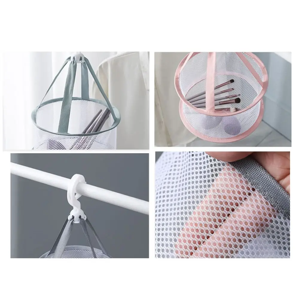 Drying Rack Laundry Basket Hanging Basket Beauty Egg Drying Net Bag Hangable Makeup Brush Storage Rack Storage Organizer 4
