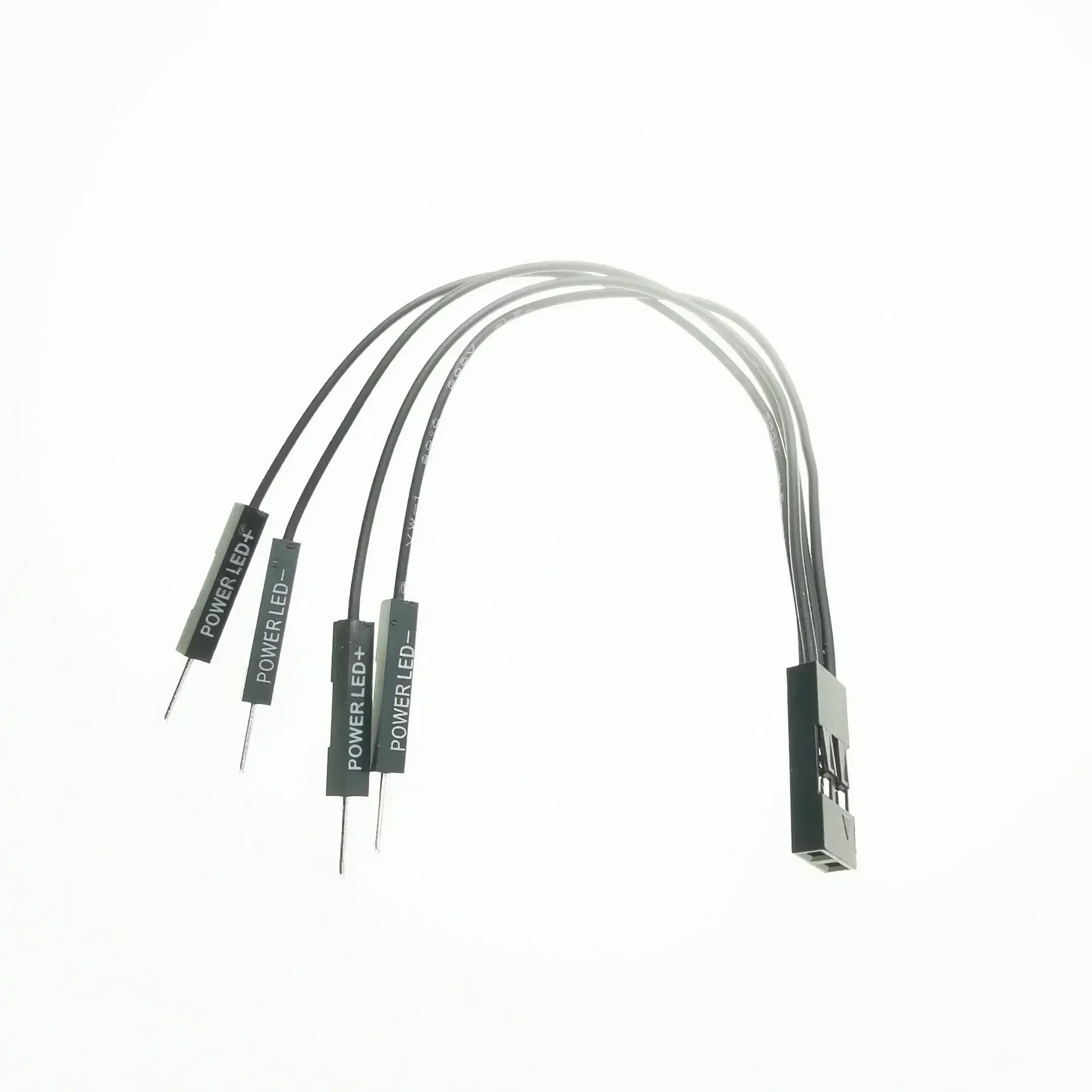 10 teile/los motherboard power led +-kabel 2-pin 2 bis 4 splitter unterstützung doppel start schalter dupont männlich weiblich