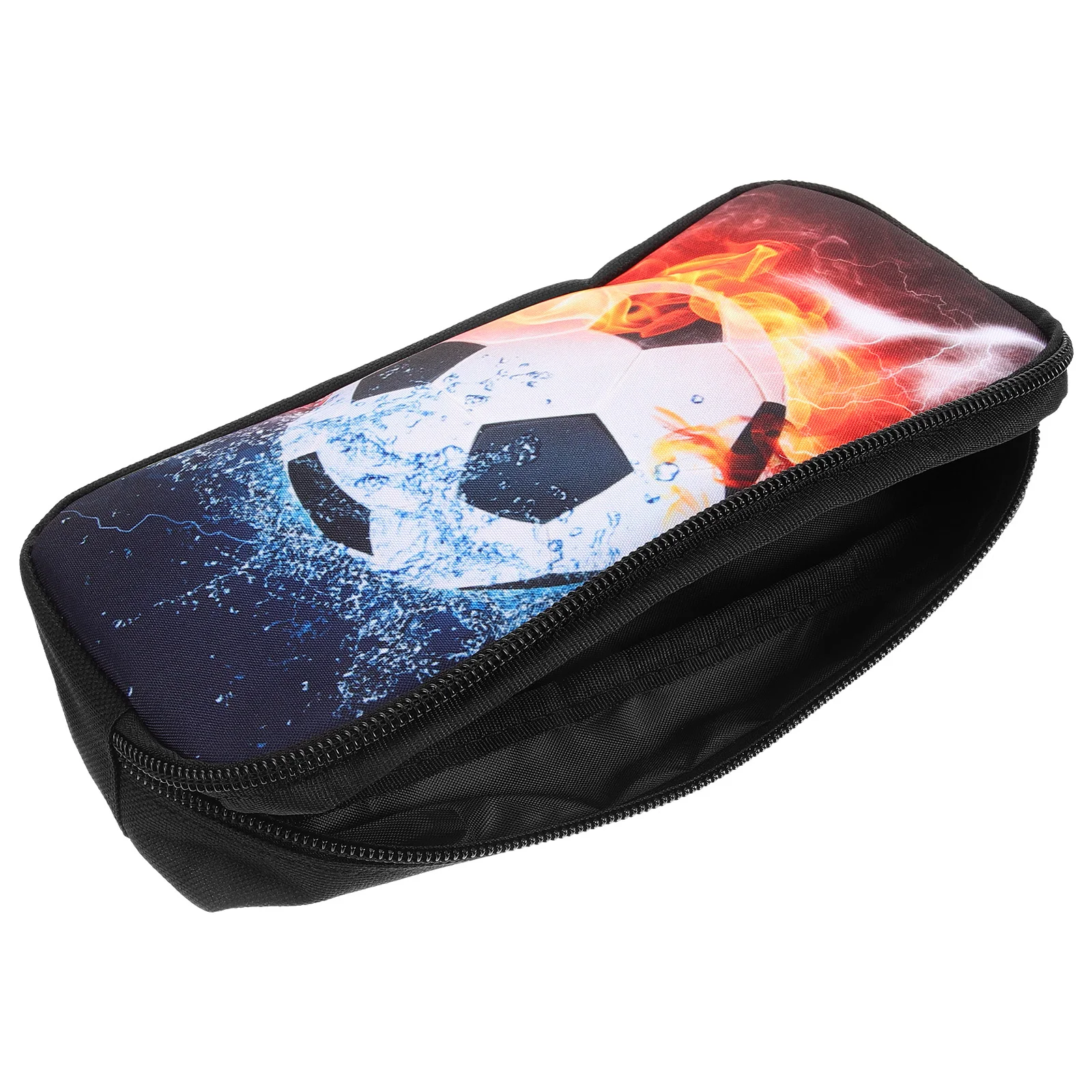 Football Pencil Case Adorable Bag Student Storage Portable Makeup Stationery Large Capacity Pouch Organizer Cartoon