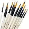12pcs Premium Soft Pointed-Round Watercolor Paint Brush Set，High Quality Anti-Shedding Nylon Hair, for Acrylic, Oil, Tempera 1