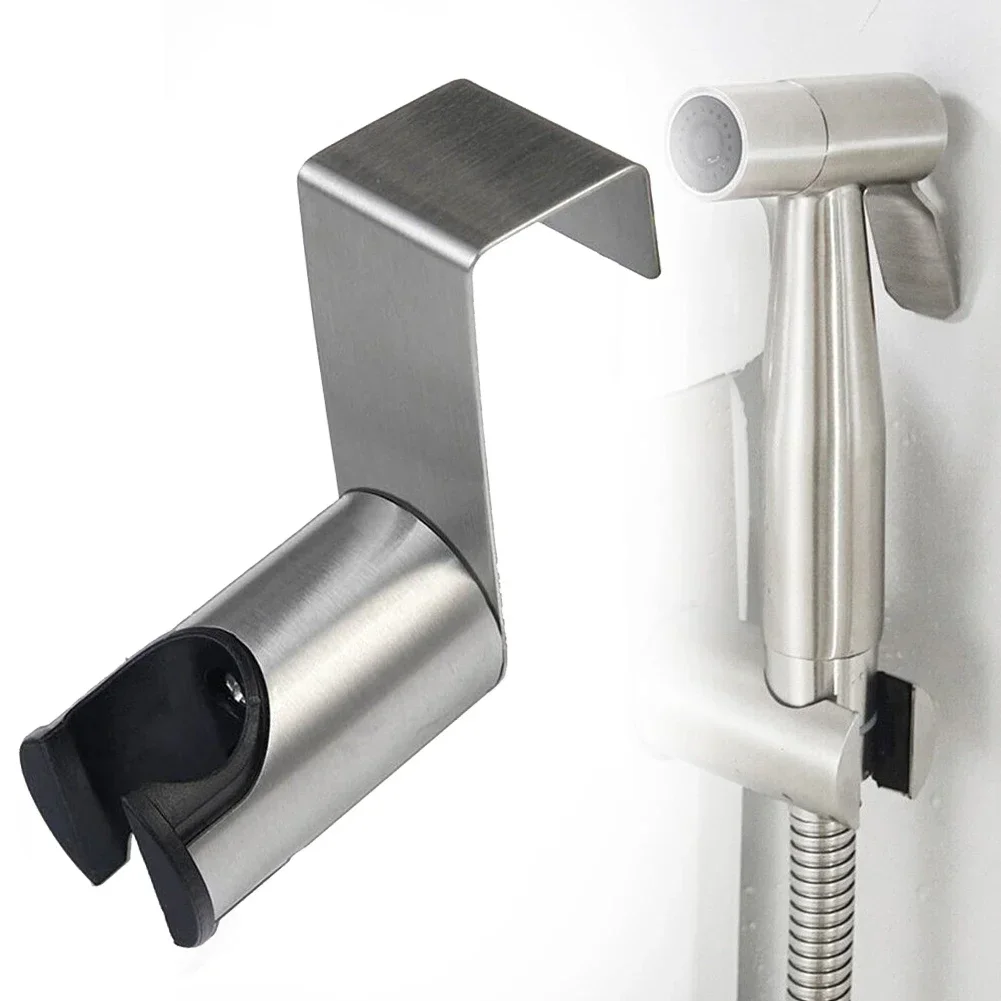 Bidet Sprayer Hook Holder Stainless Steel Toilet Bathroom Attachment Wall Shower Head Holder Bracket