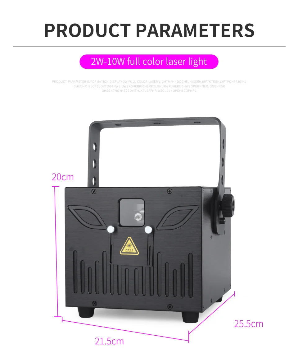 3W RGB Full Color Animation Projector Light 3D ILDA Scanner Stage Lights Stage E
