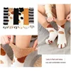 20Pairs Cute Cat's Paw Floor Socks for Fall and Winter Thickened Half-fleece Moon Socks for Women Coral Velvet Mid-calf Socks 4
