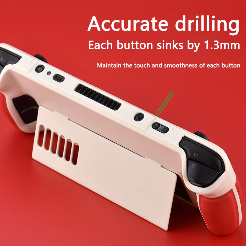 Full Protective Case for Steam Deck Cowhide wrap host Protective Soft Leather Grip Non-slip Cover hard shell bracket Accessories 4