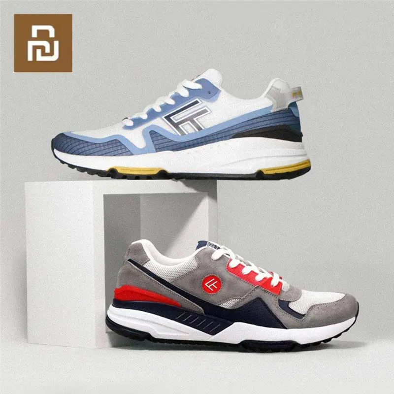 Sapatilhas Retrô Youpin Tie Tênis Esportivos Confortável Wearable Malha Respirável Superior Antiderrapante Eva e Sola de Borracha 90