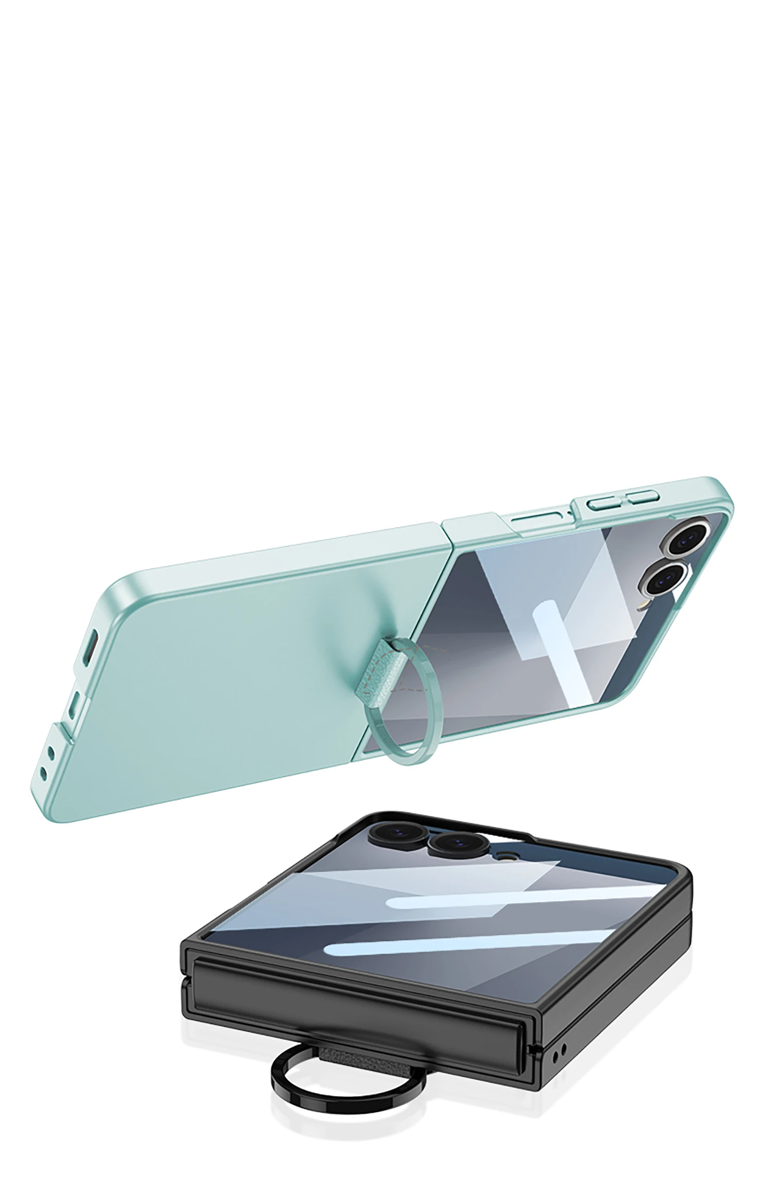 Original Case for Samsung Galaxy Z Flip 7 Ultra-thin Ring Holder Outer Screen Gl