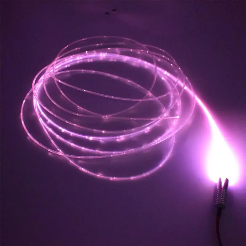 5mX 3PCS Sparkle PMMA Plastic Optic Fiber Cable Packing In PVC Tube For Flash Point Waterfall Water Curtain