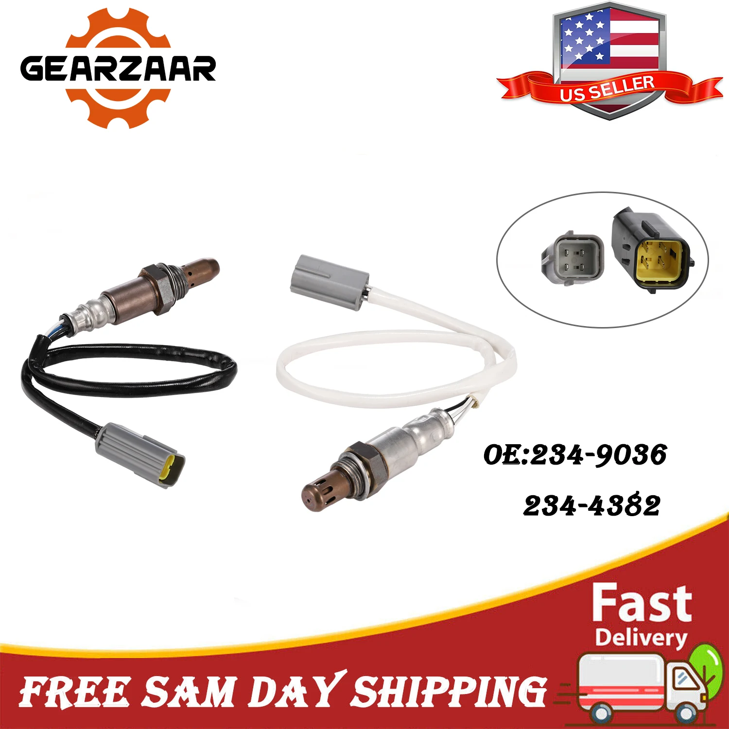 

234-9036 234-4382 Upstream& Downstream O2 Oxygen Sensor Fits 2010 2011 2012 2013 For Nissan Altima Rogue 2.5L 2349036 2344382