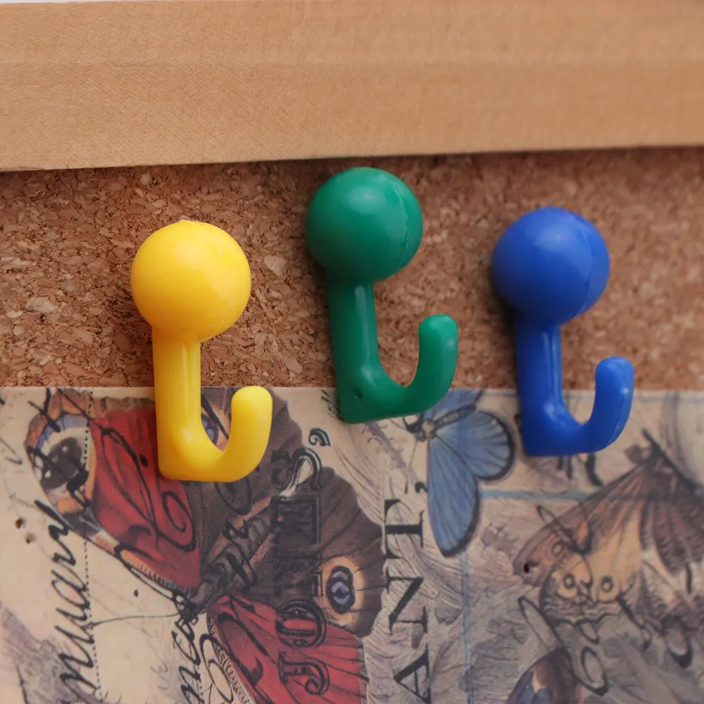 100Pcs DIY 다채로운 푸시 핀 재사용 가능한 크리 에이 티브 보드 압정 상자 장식 스터드로 쉽게 설치 가능 학교 문구
