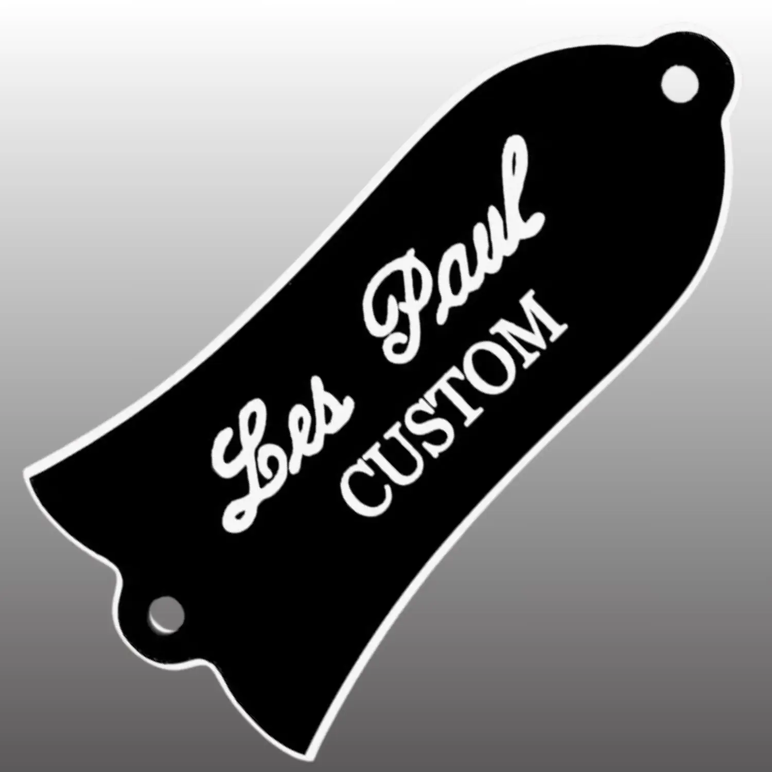 Bell Shape Black Custom Truss Rod Cover Plate with Dual Holes