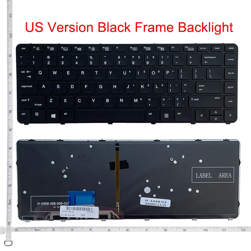 Teclado para Laptop hp para Elitebook Folio 1040 g3 Prata Americano Teclado de substituição - Imagem 2