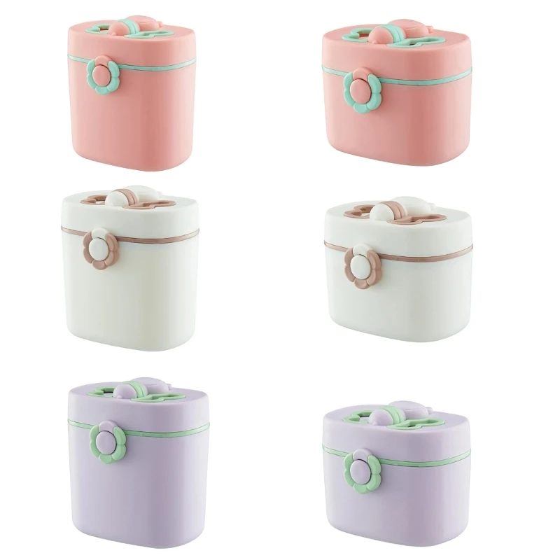 Infant Milk Powder Storage Box Formula Dispenser Container Box Portable Baby Organizing Case with Dual Seal Cover