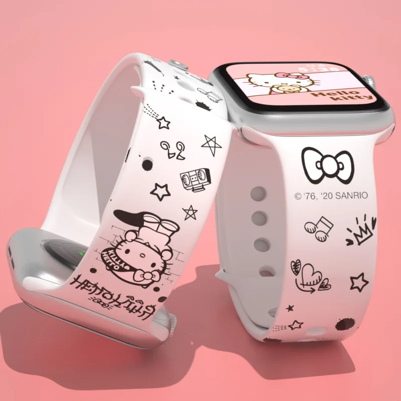 Correa Silicona Liquida Suave Para Huawei Watch Fit 2 Hello Kitty