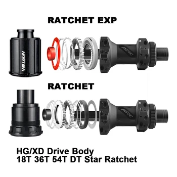 WALGUN 핫 자전거 프리허브 스타 래칫 EXP 18T 36T, 무료 허브 HG XD 드라이버, MTB 산악 도로 자전거 180 190 240 350 허브 부품