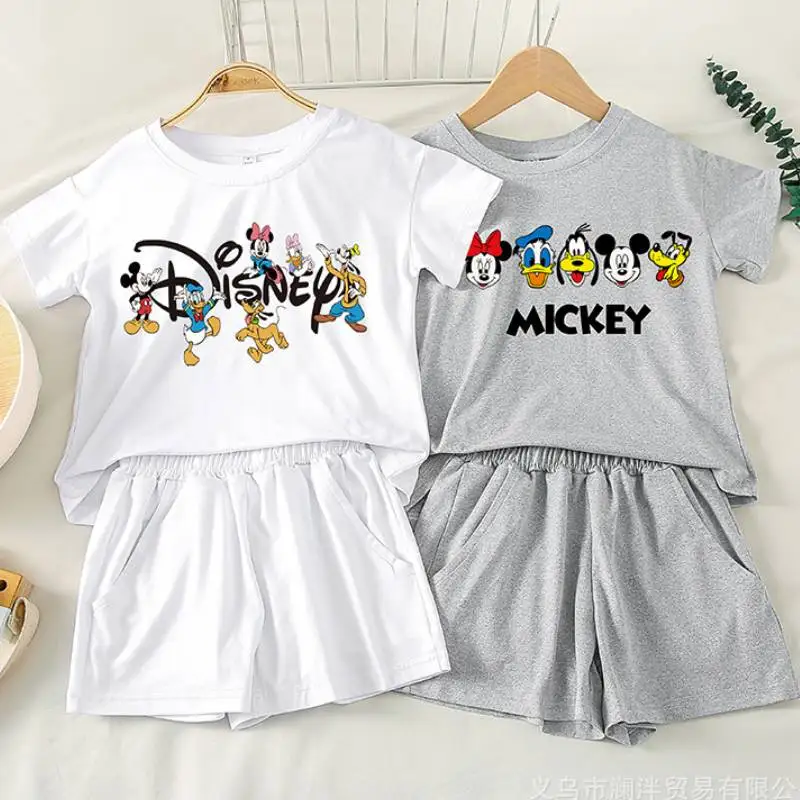 equestrian clothing sets	 Boys Suit Summer New Children's Suit Cartoon Mickey Fashion Casual Short-sleeved Baby T-shirt 2-piece Set for Children dad and baby clothing sets	