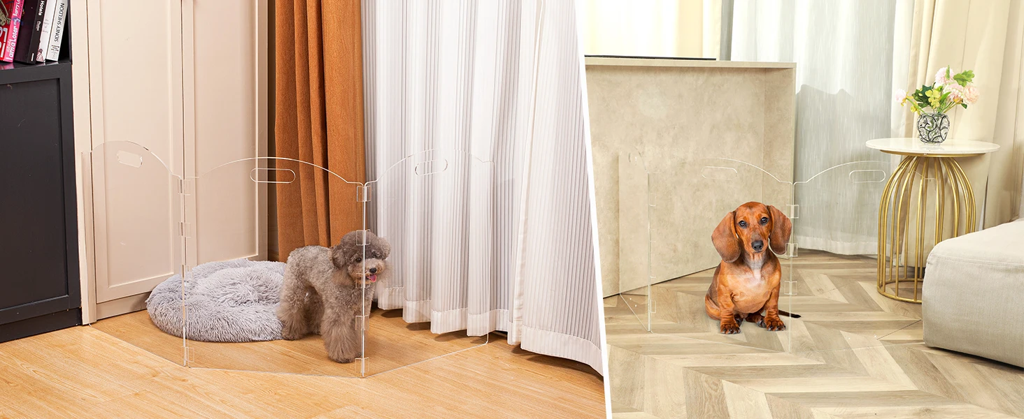 Clear Acrylic Pet Gate for Dogs