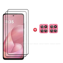 6 - in - 1 Tempered Glass Screen and Lens Protector - Full Coverage Protective Shield - Motorola Moto G57 (2 Glass and 2 Lens)