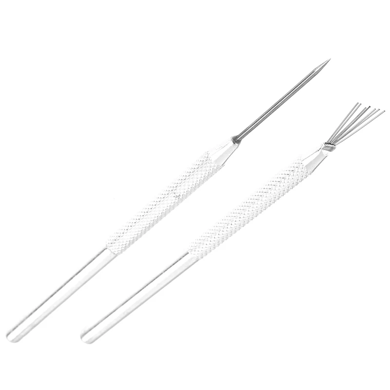 Pottery tools 1 x feather pin + 1 pro needle wire texture set brush for ceramics modeling