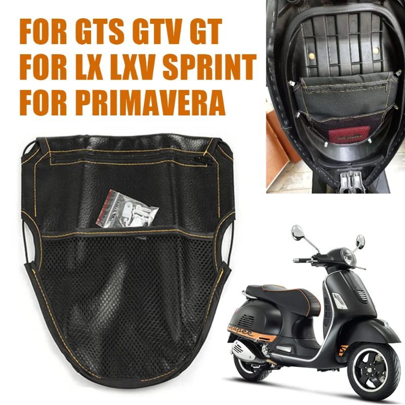For Vespa GTS 300 GTV 250 Primavera 150 Sprint 125 50 LXV PX Motorcycle Accessories Under Seat