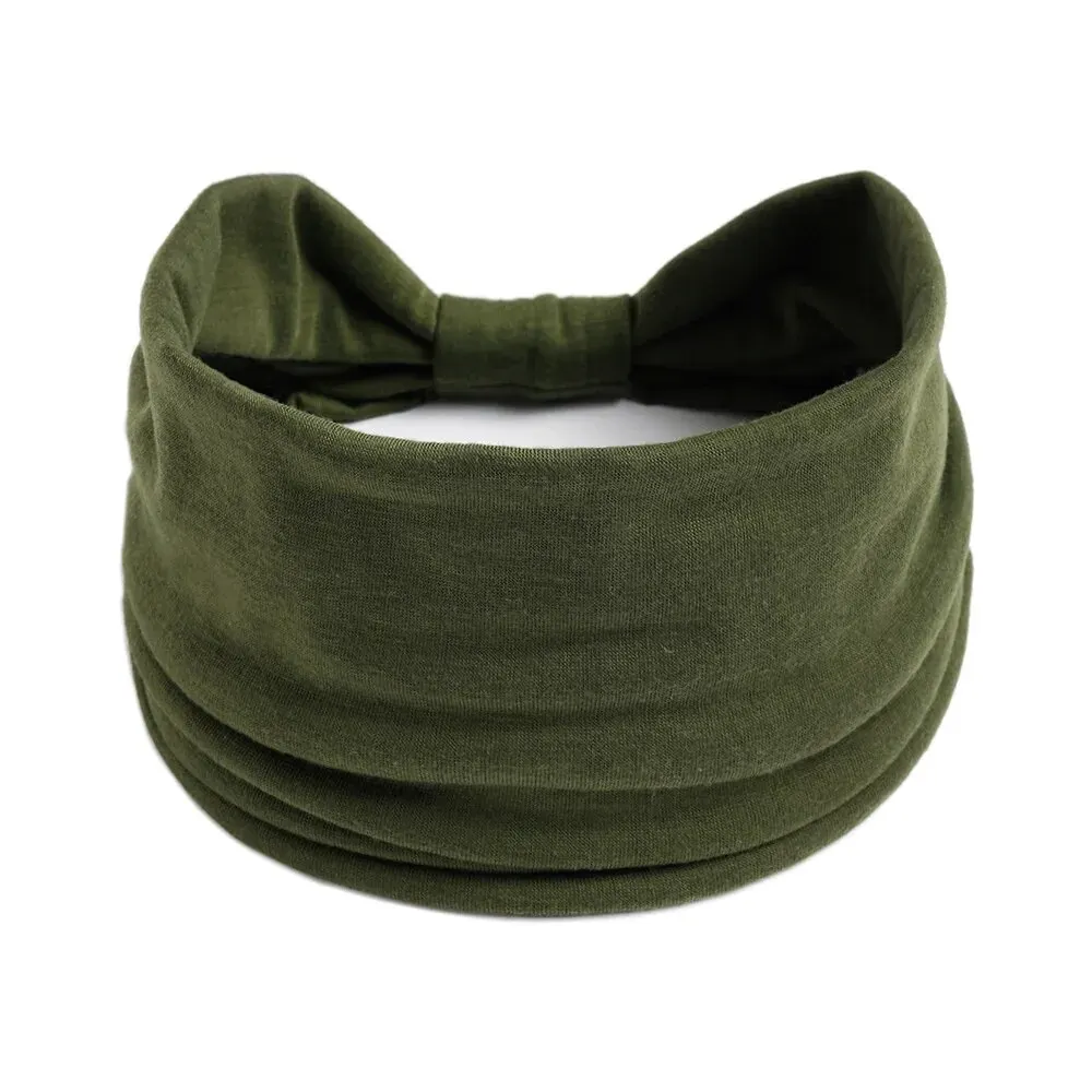 Ponytail Headbands Solid Color Sports