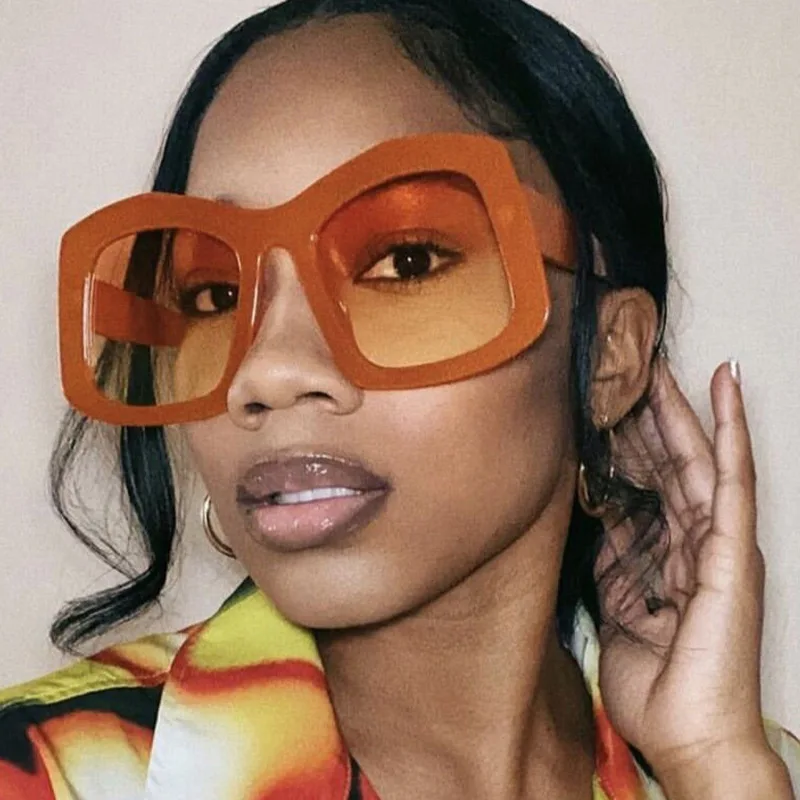 Luxuriöse Designer-Sonnenbrille, trendige, übergroße, speziell geformte Sonnenbrille für Damen, beliebte Herren-Sonnenbrille für Sommerreisen, Autofahren, UV400-Schutz – Detail 2