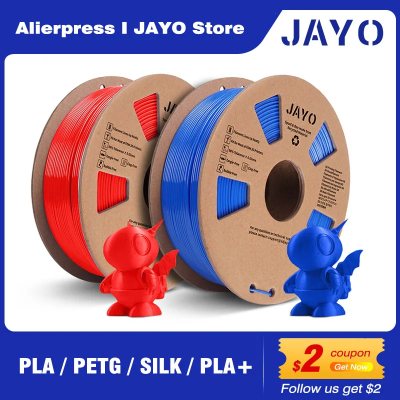 Jayo Abs/pla Meta/petg/silk/tpu/wood/ Rainbow/marble 3d Printer