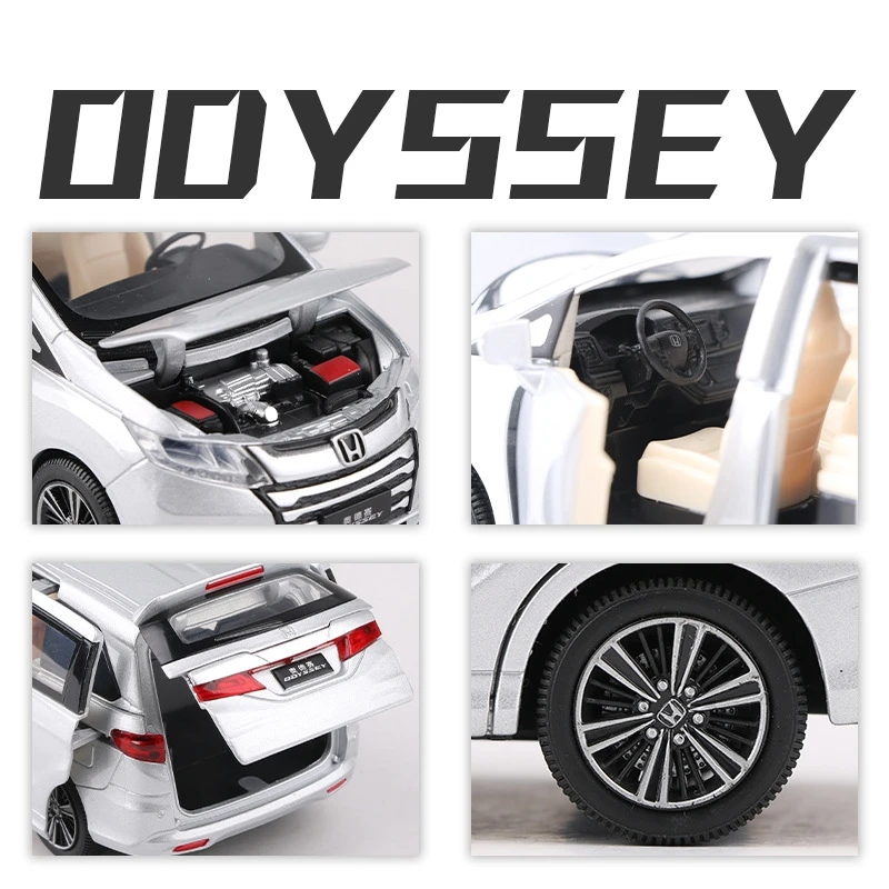 1/32 Honda Odyssey MPV Sport Toy Car Model JKM Diecast Metal
