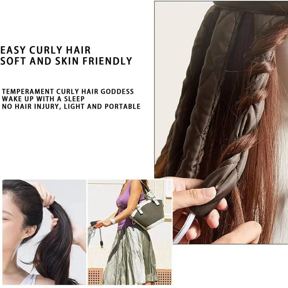 Hair Styling Tools Heatless Hair Curler No Heat Rod Headband Sleeping Head Bands Womens DIY Lazy