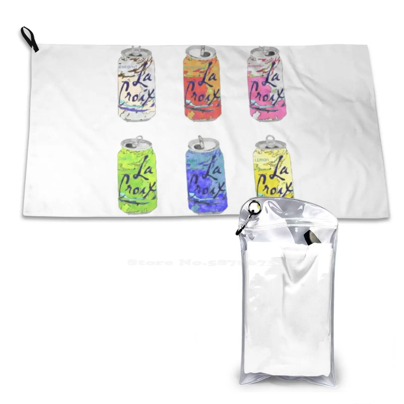 La Croix 3D Print Asciugamano Ad Asciugatura Rapida Sport Asciugamano Morbido Fan Art Acqua Frizzante Soda Gassata Can Food Beverage Healthy Coke