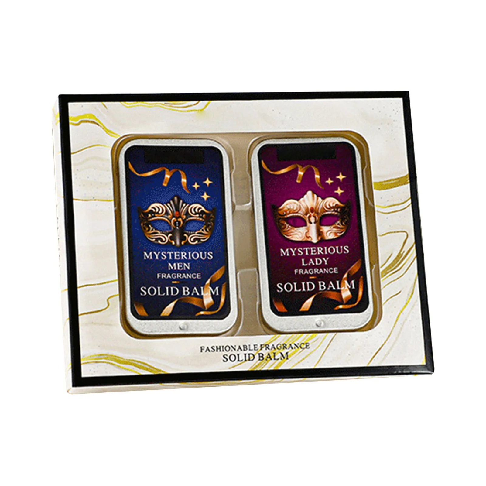Solid Perfume Balm 2pc Portable Compact Refillable