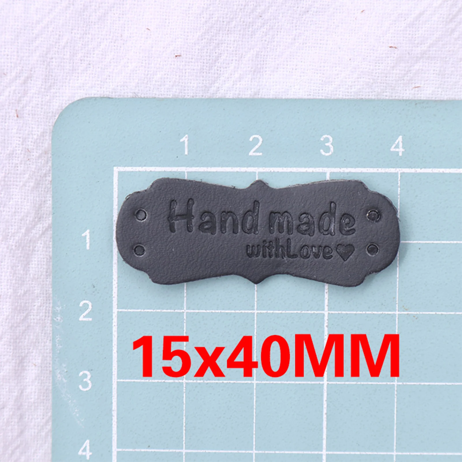 Clothes Labels Handmade Tags Colorful Handmade Leather Labels with Love Hearts for Items Clothes