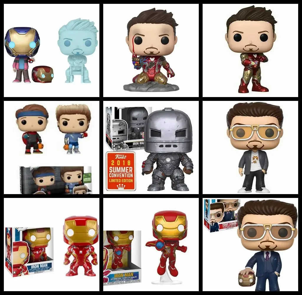Funko Pop Avengers 9 Stili Iron Man 580 # Tony Stark Morgan Stark 225 #2 #338 #226 #529 #126 #285 # Giocattolo Action Toy Figures
