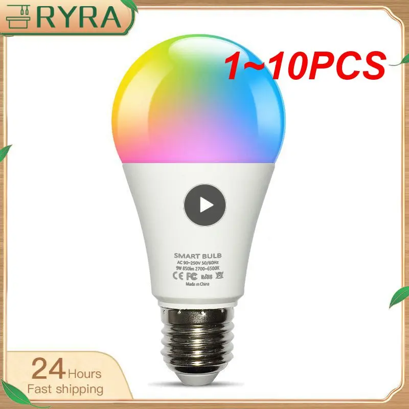 

1~10PCS Tuya Wifi/ Smart Bulb Alexa Led Lamp E27 RGB Smart Light Bulbs 110V 220V Smart Lamps For Assisatnt Smart