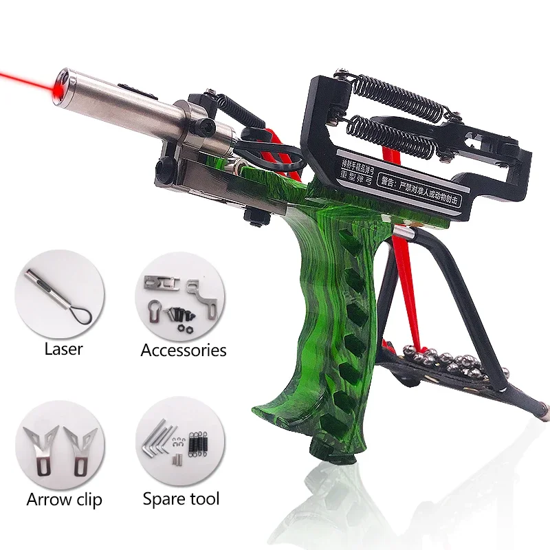 Slingshot  All-metal Material Catapult for Outdoor Hunting Fishing with Wrist Rest Powerful Slingshot slingshot toy high precision resin laser new 2022 fast compression outdoor hunting flat rubber band clip slingshot competitive