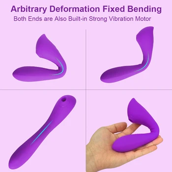 2 in 1 Clit Sucker Dildo Vibrator for Women Oral Nipple Clitoris Vacuum Stimulator Female Vibrator Sex Toys Goods for Adults 4