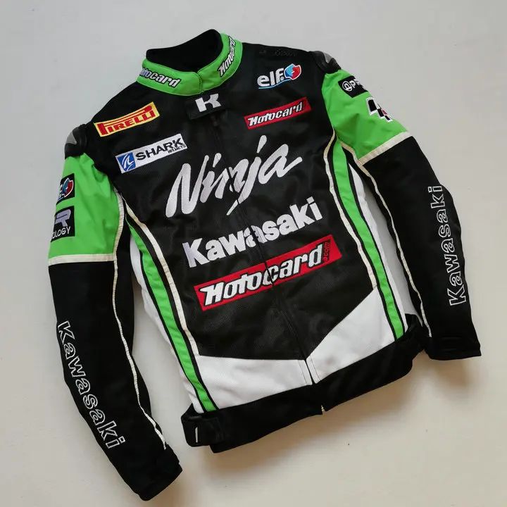 趣味・スポーツ・実用 Motorcycle Jackets New Mens Kawasaki Leather Jacket Kawasaki Racing Jacket