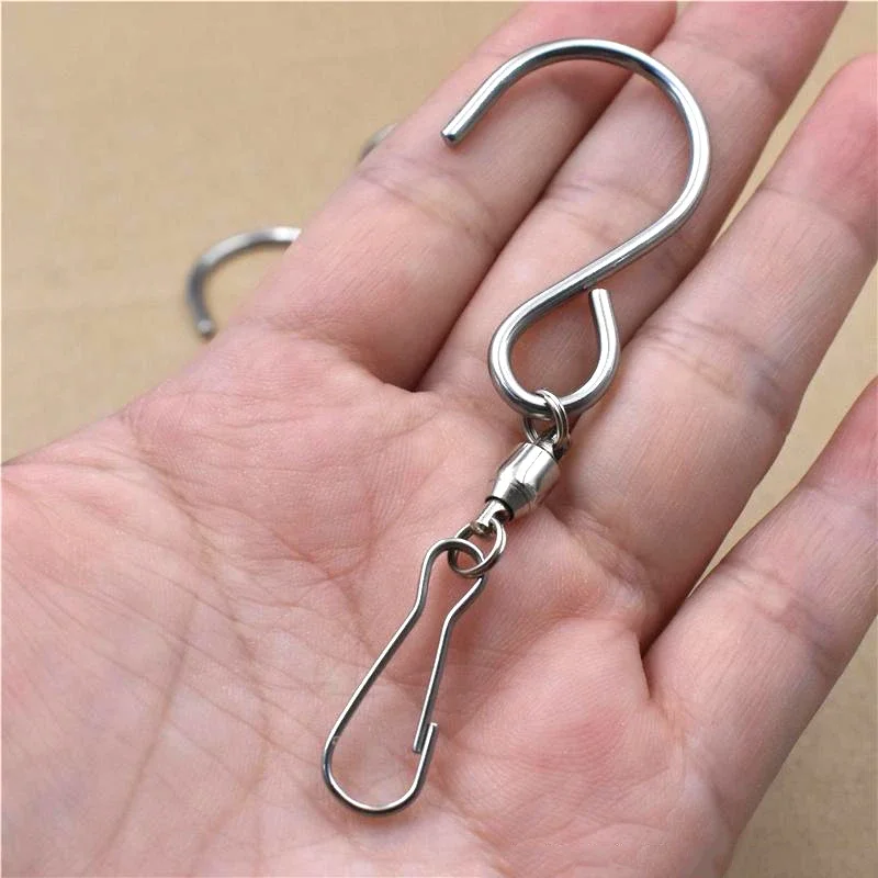 1/5/10Pcs Swivel Hooks Clips Stainless Steel Hooks Smooth Spinning for Hanging Wind Spinners Wind Chimes Crystal Party Tools