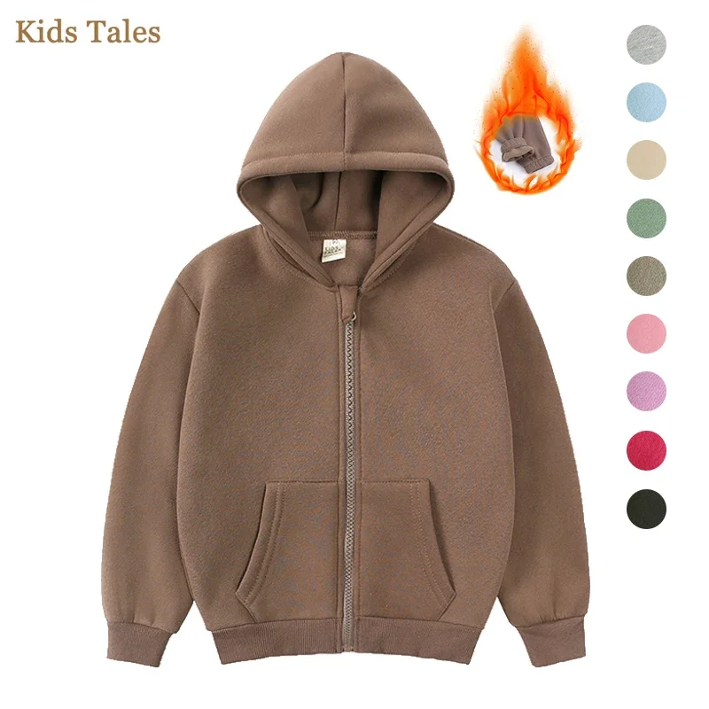 Kids Fleece Hoodie Winter Sweatshirt for Boys Girls