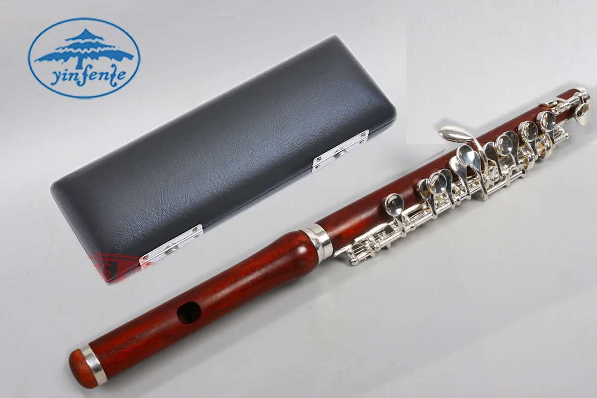 Advance Piccolo Rosewood Solid wood Silver Plated Keys Closed Hole C key Case #3