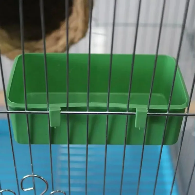 Cage Feeder Bird Food Box Hanging Feeding Box Parrot Bath Tub Essential Accessories for Bird Cage Hygiene Food