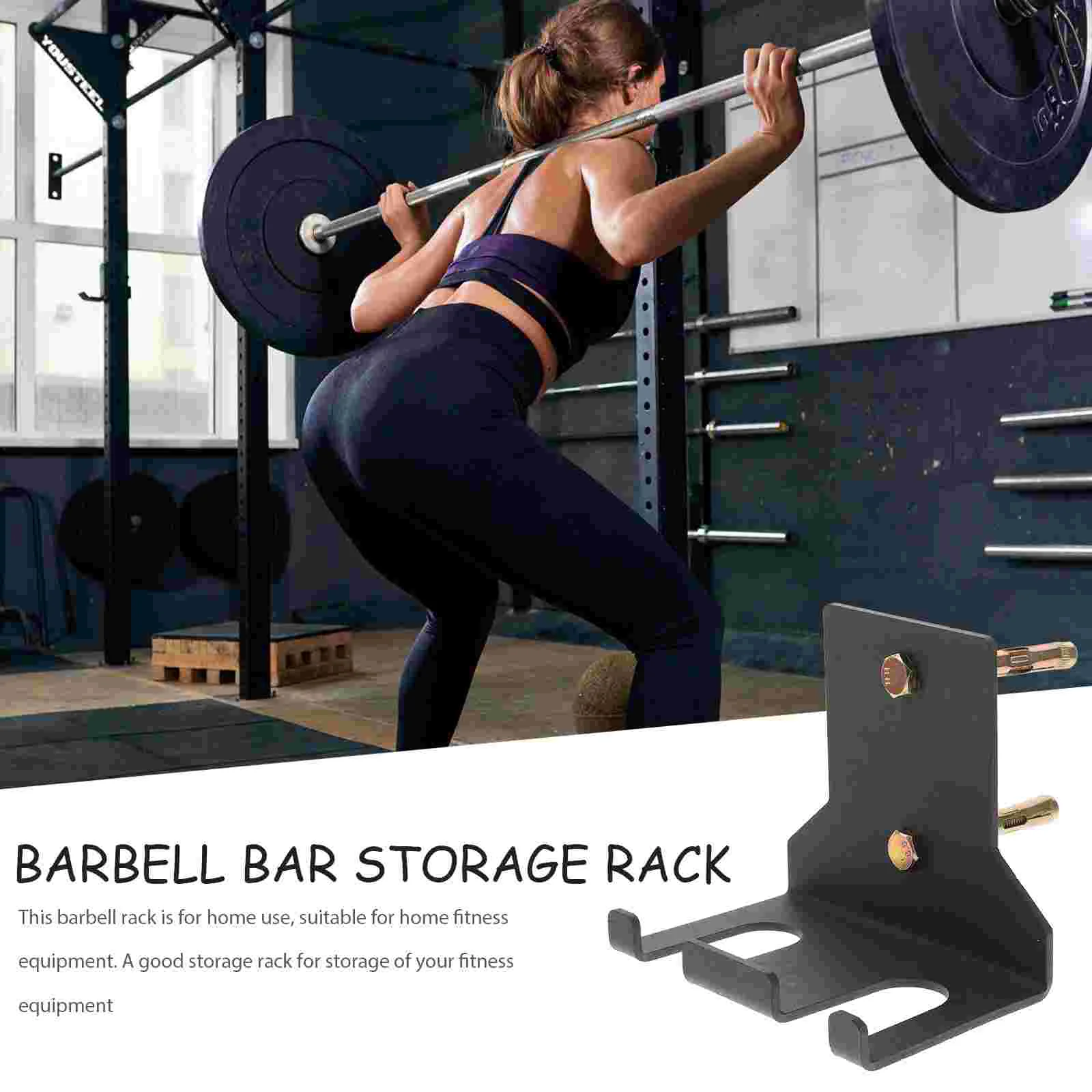 Weights Discs Support Wall-mounted Hangers Rod Storage Rack Hangers Stand with Screws for Household Gym Indoor Steel Fitness fitness equipment storage rack