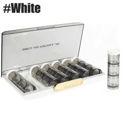 Advanced Daily Pill Organizer with 21 Compartments - Large Weekly Medicine Case for Vitamins and Supplements (White)