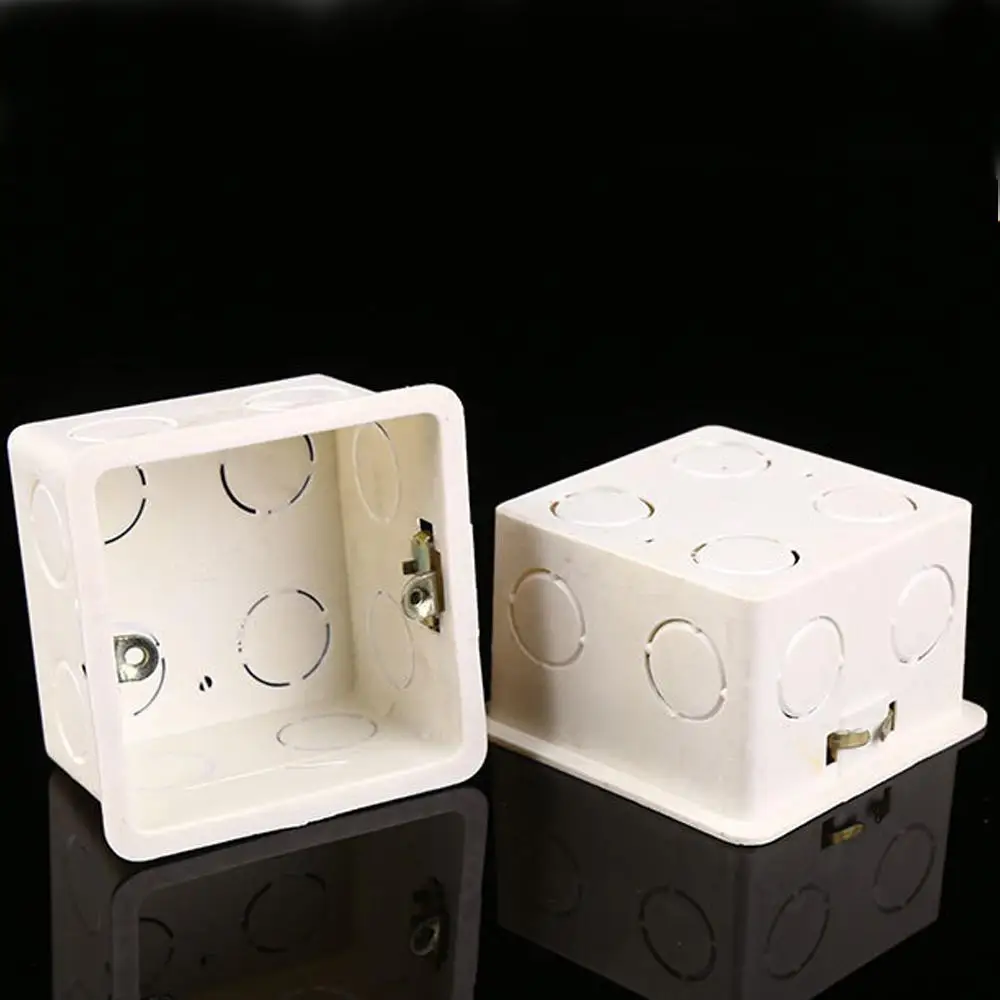 High Quality Cassette Universal White Wall Mounting Box for Wall Switch and Plastic Enclosure Socket