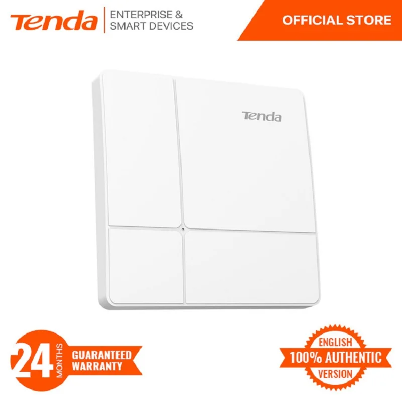 Tenda 듀얼 밴드 MU-MIMO PoE DC 전원 공급 장치, 2 기가비트 천장 액세스 포인트, i24 AC1200 웨이브, 최대 300sqm