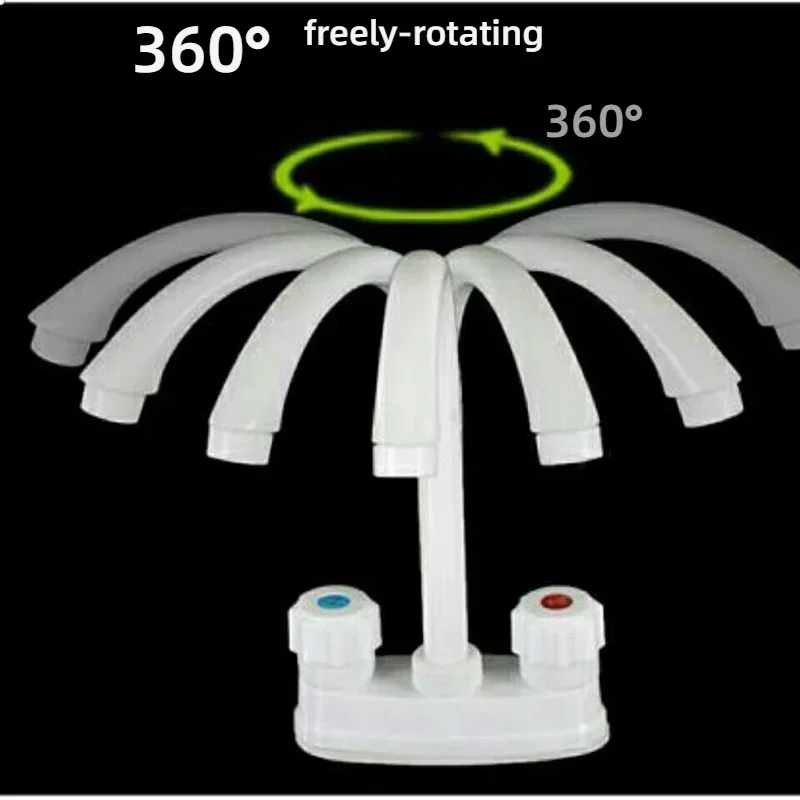 Plastic Faucet for Household Kitchen Sink Single Hole Anti-splash Universal Courtyard Kitchen Bathroom Basin Faucet KitchenCrane