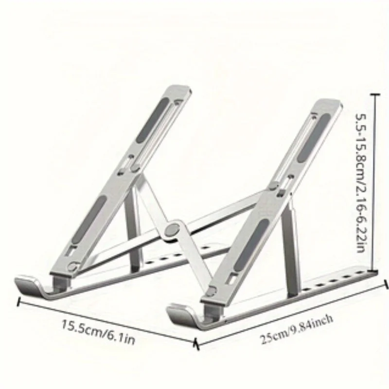 노트북 스탠드, 이중층 수직 접이식 방열 스탠드, 데스크탑 알루미늄 합금 리프팅 서스펜션 스탠드