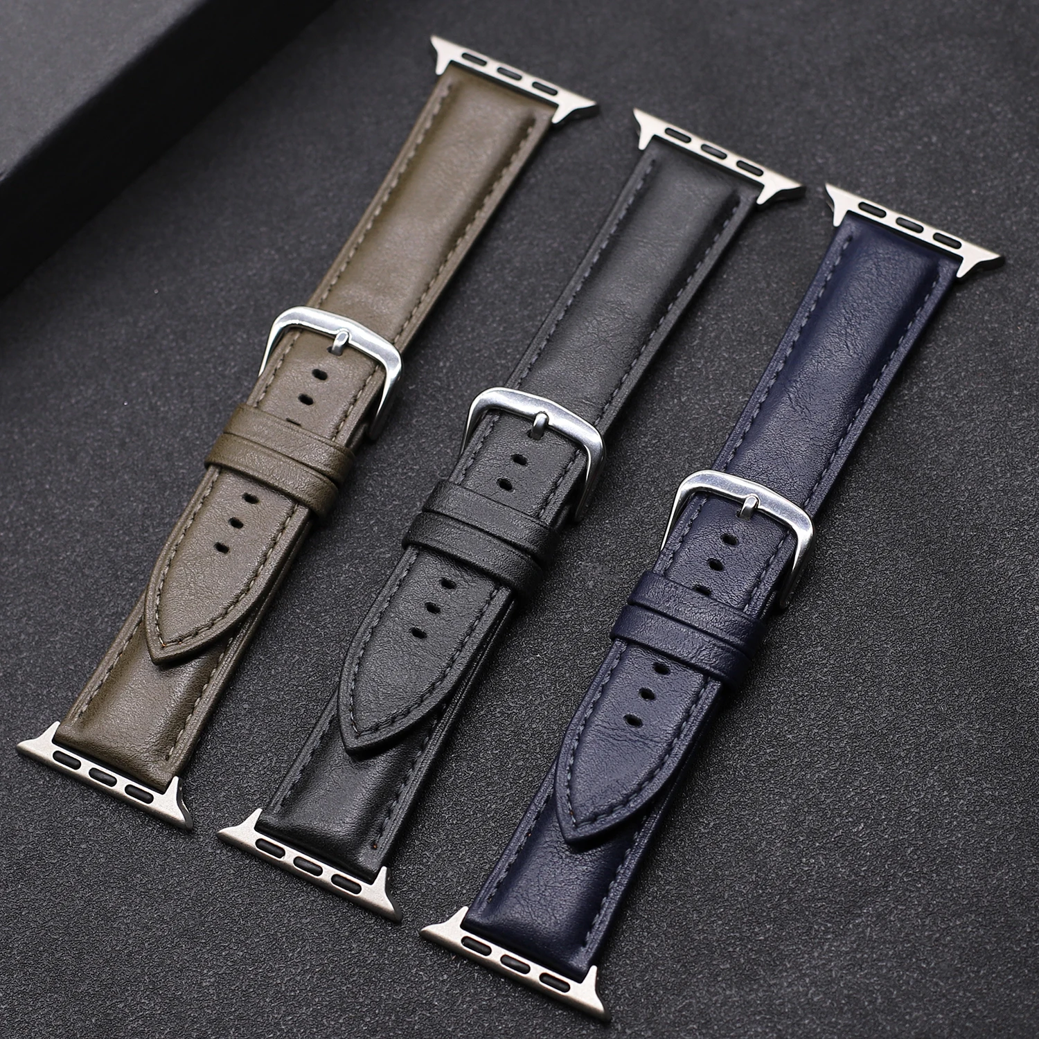 Embossed Leather Apple Watch Band - Large #16453