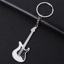 Colorful Rhinestone Guitar Keychain Pendant Gift (E)