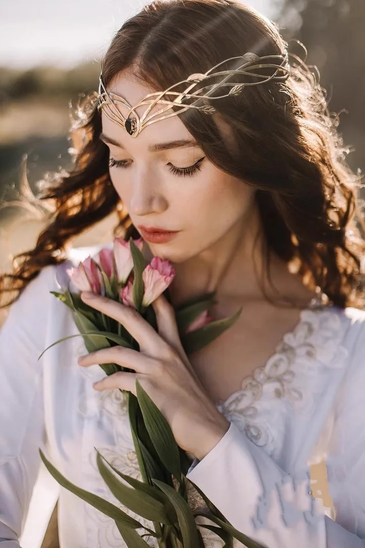 Vintage King round Elves Crown Tiara-Leaf Headband for Women And Men Bridal Hair Accessory Wedding Headwear Gift hair accessory,hair headdress,bridal headwear,hair band crown