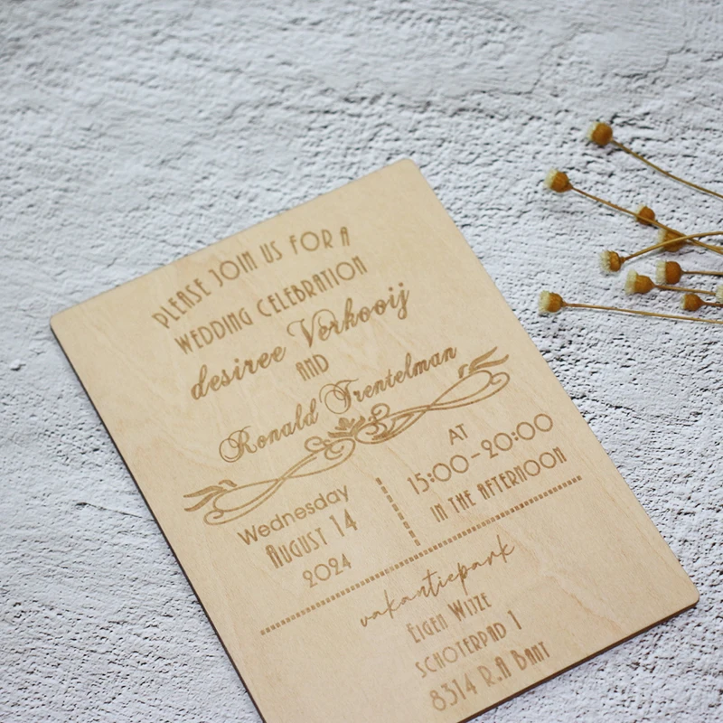 Wedding announcement, save the date invitation, rustic wedding wooden invitation,Personalized Wedding Gift